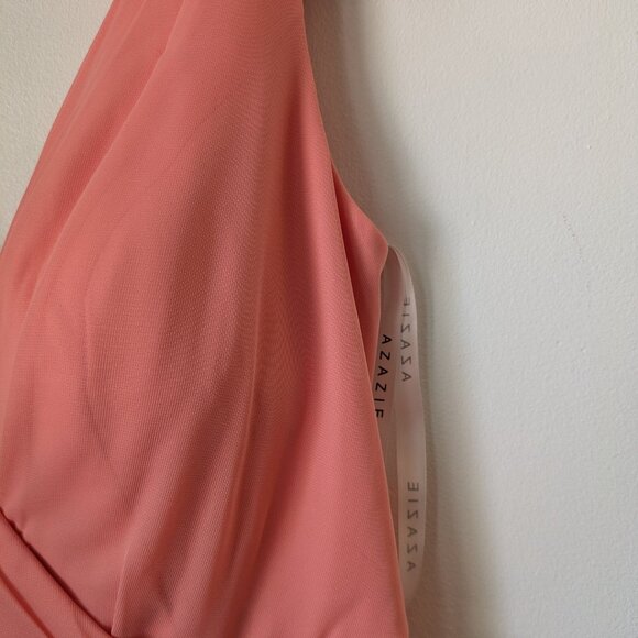 NWT Coral Azazie Tanicia Prom Dress Size A16 Bridesmaid Formal Wedding - Picture 6 of 11